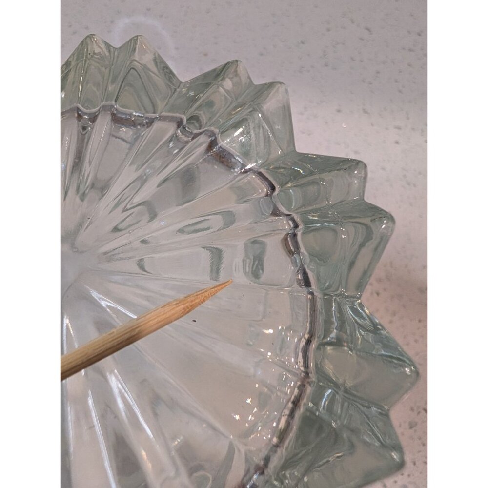 Clear Glass Ice Bucket Set 6 Glasses Italy-Made Tongs - Picture 2 of 16